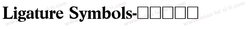 Ligature Symbols字体转换